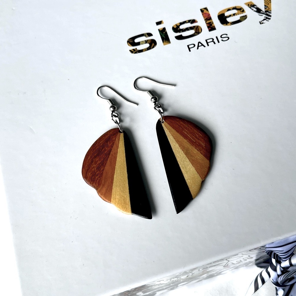 Handmade Wooden Drop Earrings